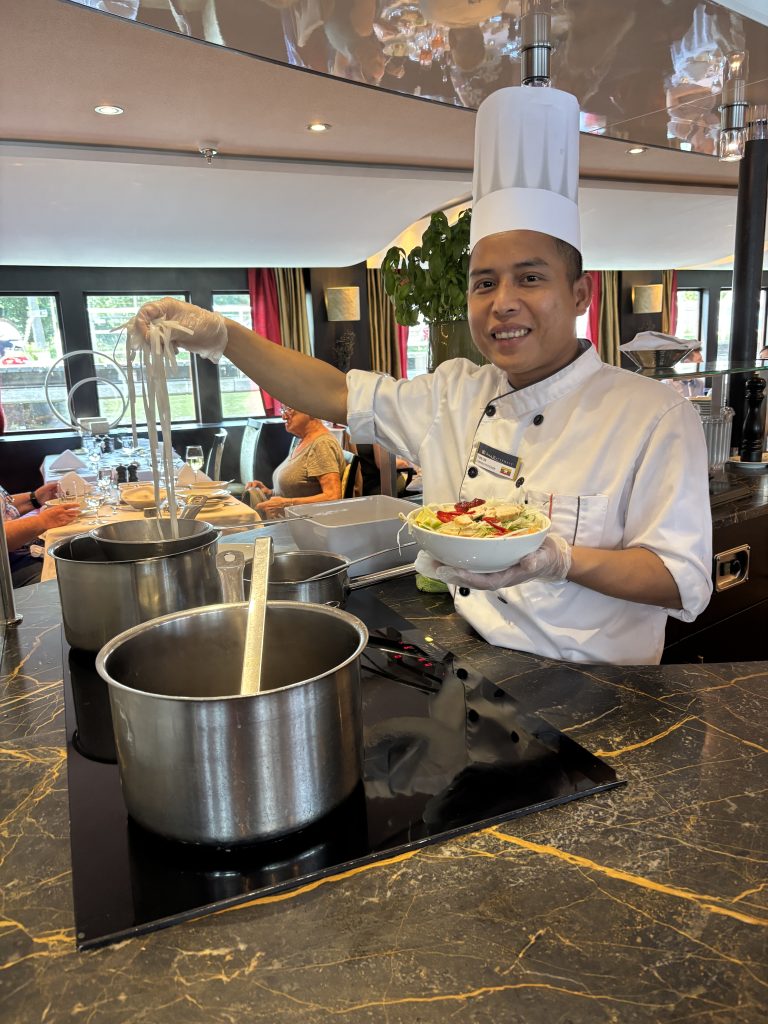 Vietnamese Pho for lunch aboard AMASerena