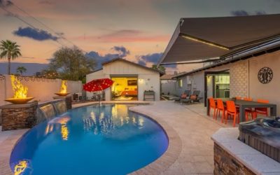 Pool and patio area at Airbnb Scottsdale